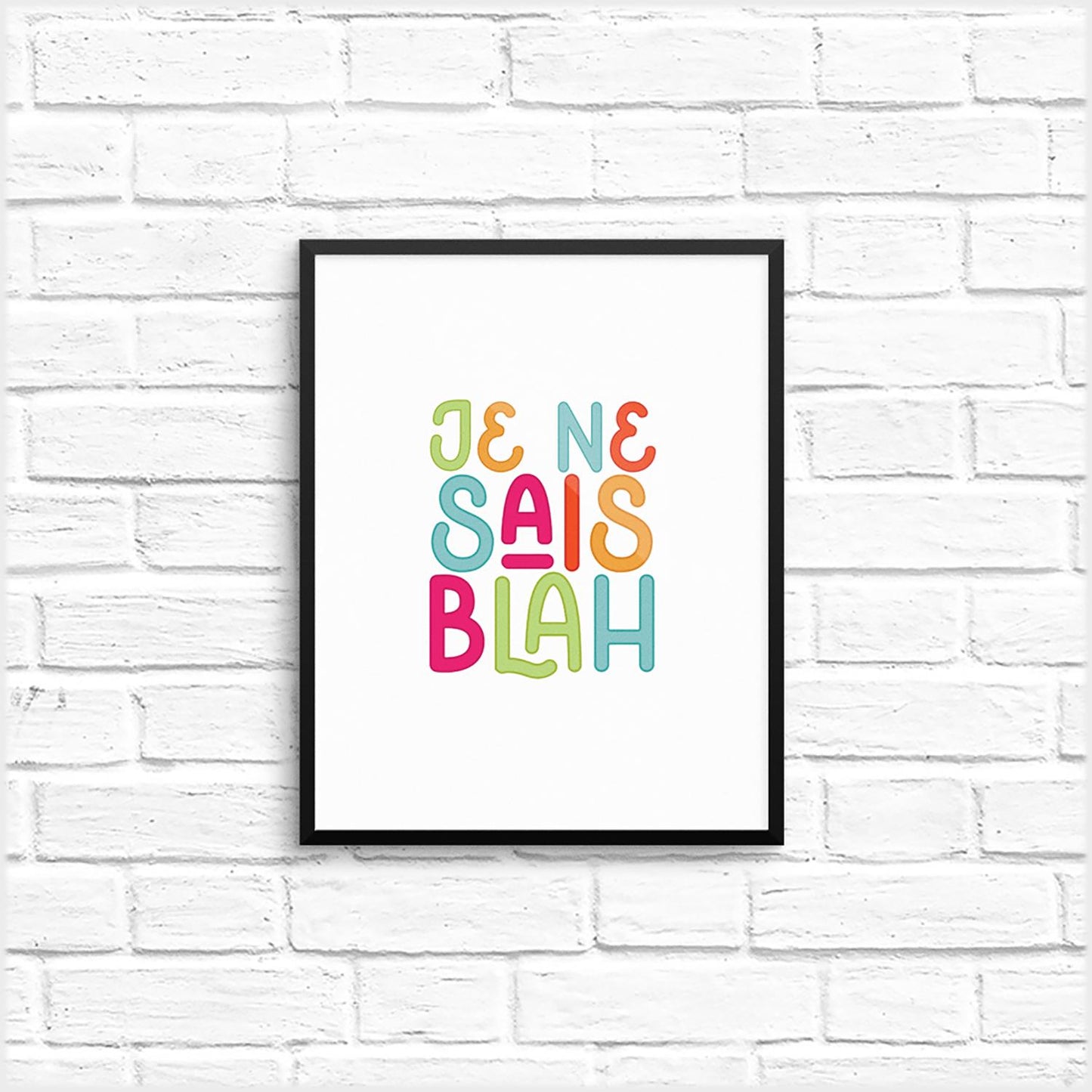 je ne sais blah print