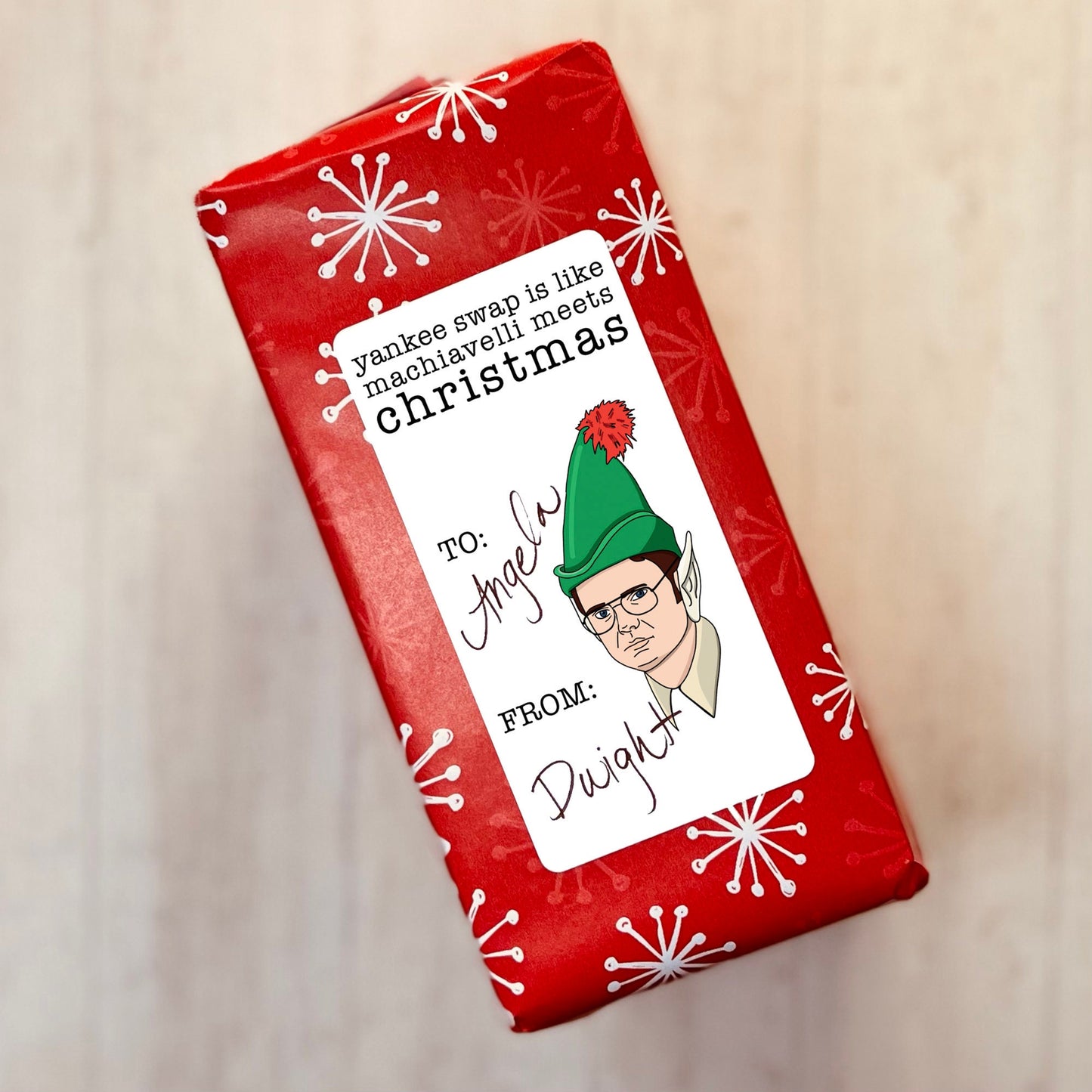 The Office Christmas Gift Tags / Sticker Gift Tags / To From Stickers / Christmas Gift Handmade / Funny Gift Tags / Jim and Pam Teapot