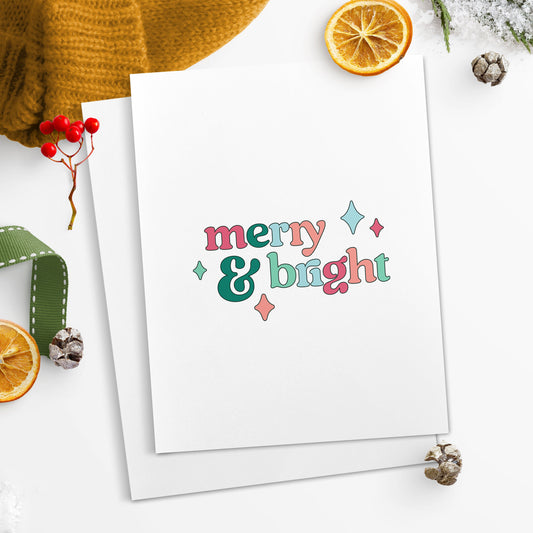 Christmas cards Holiday cards with envelopes Warm Wishes Cute Christmas Cards Merry and Bright