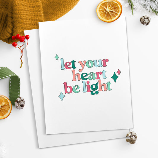 Christmas cards Holiday cards with envelopes Warm Wishes Cute Christmas Cards Let Your Heart Be Light