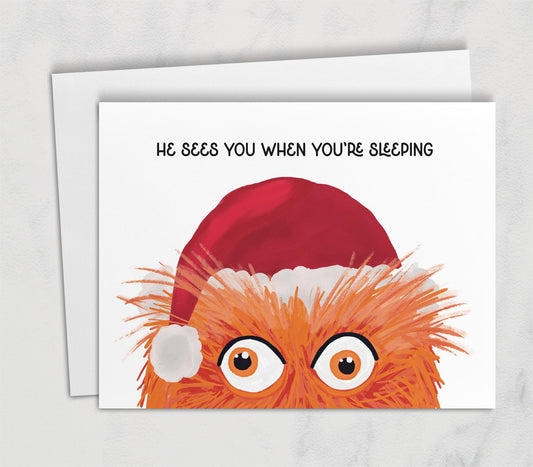 Philly Christmas Card Cheesesteak Santa Broad Street Funny Holiday Card Philadelphia Humor Deck the Jawn Gritty Claus