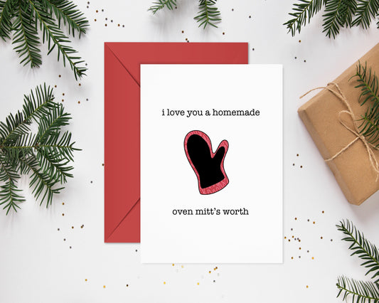 The Office Christmas Card / Greeting Cards Handmade / Funny Christmas Card / Michael Scott / Homemade Ovenmitt