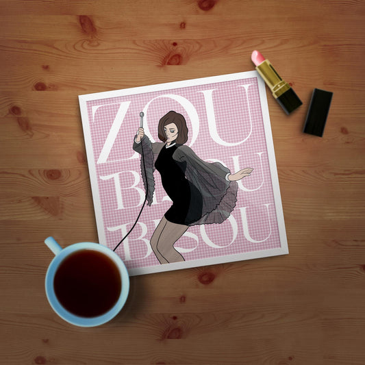 zou bisou bisou art print / mad men
