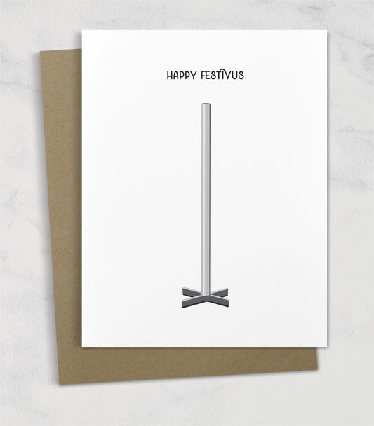 Seinfeld Festivus Card / Greeting Cards Handmade / Funny Christmas Card / Festivus pole / Festivus gift / A festivus for the rest of us