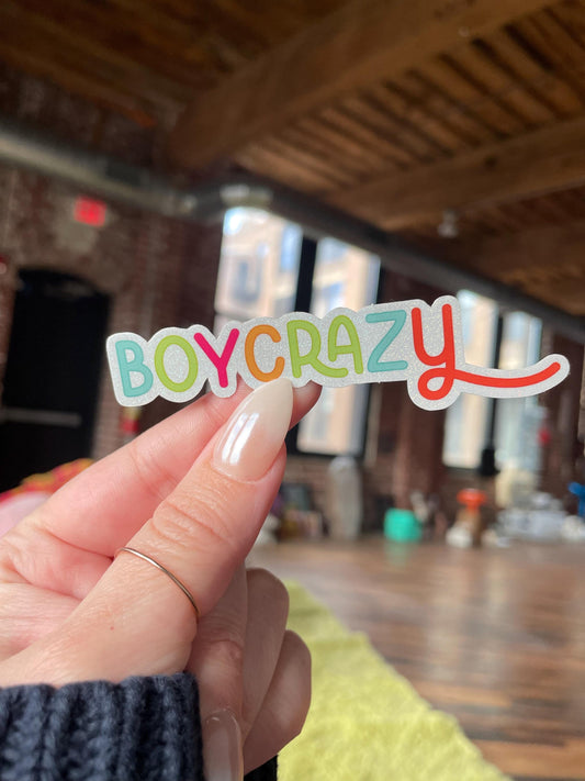 boycrazy glitter sticker