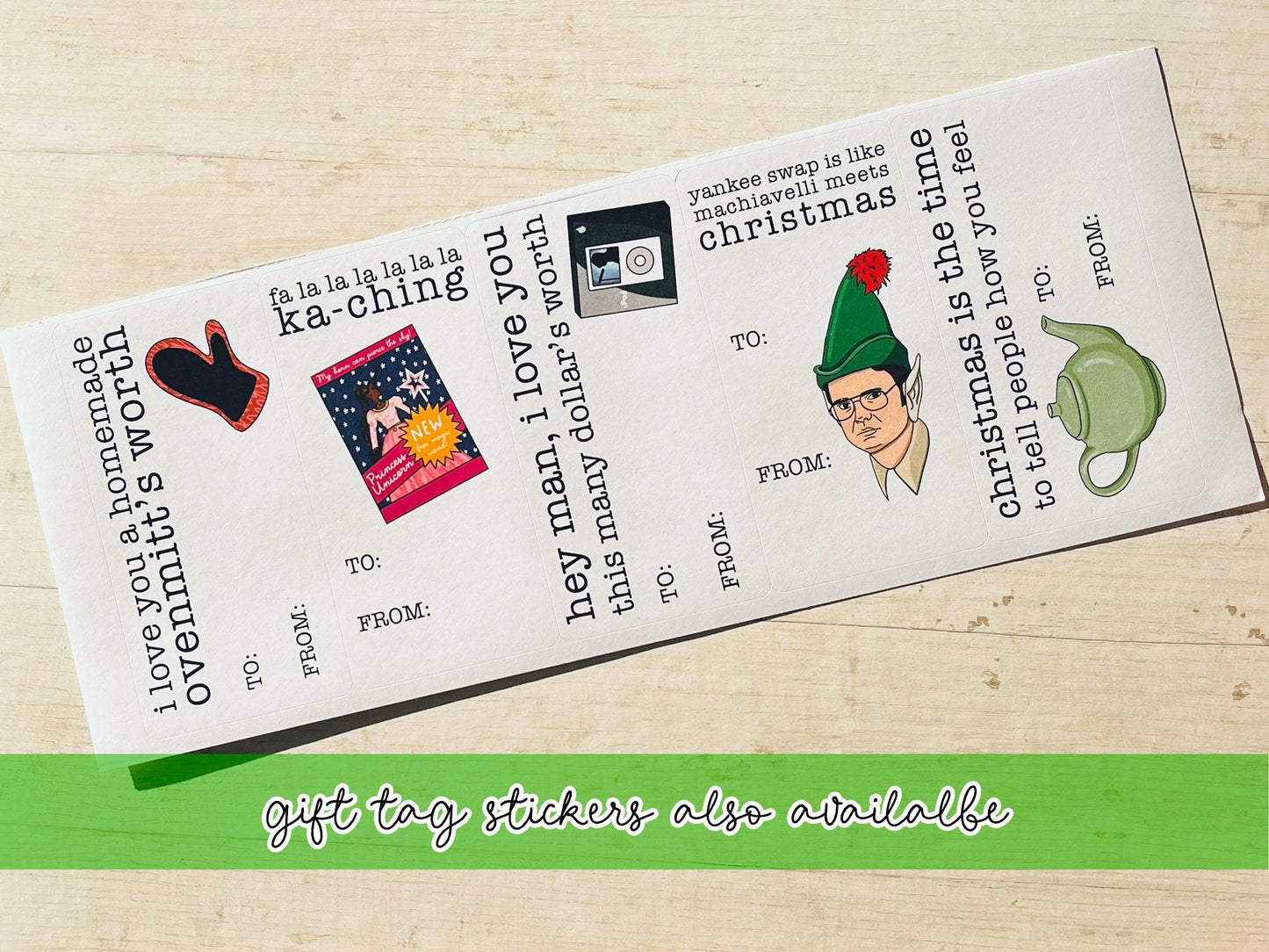 The Office Christmas Card / Greeting Cards Handmade / Funny Christmas Card / Dwight Schrute / Princess Unicorn
