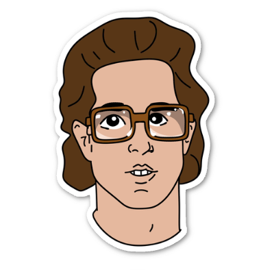 big glasses jerry seinfeld sticker