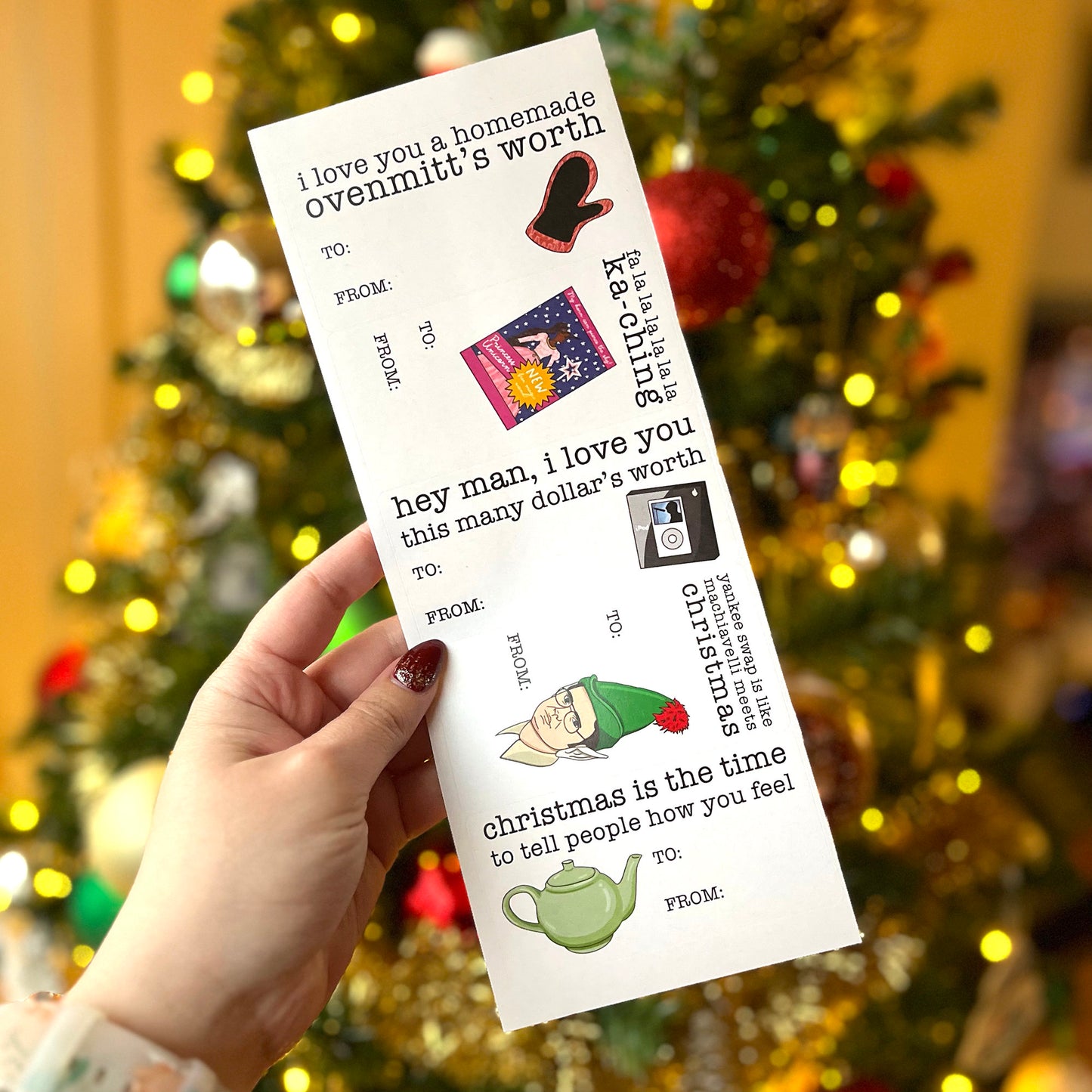 The Office Christmas Gift Tags / Sticker Gift Tags / To From Stickers / Christmas Gift Handmade / Funny Gift Tags / Jim and Pam Teapot