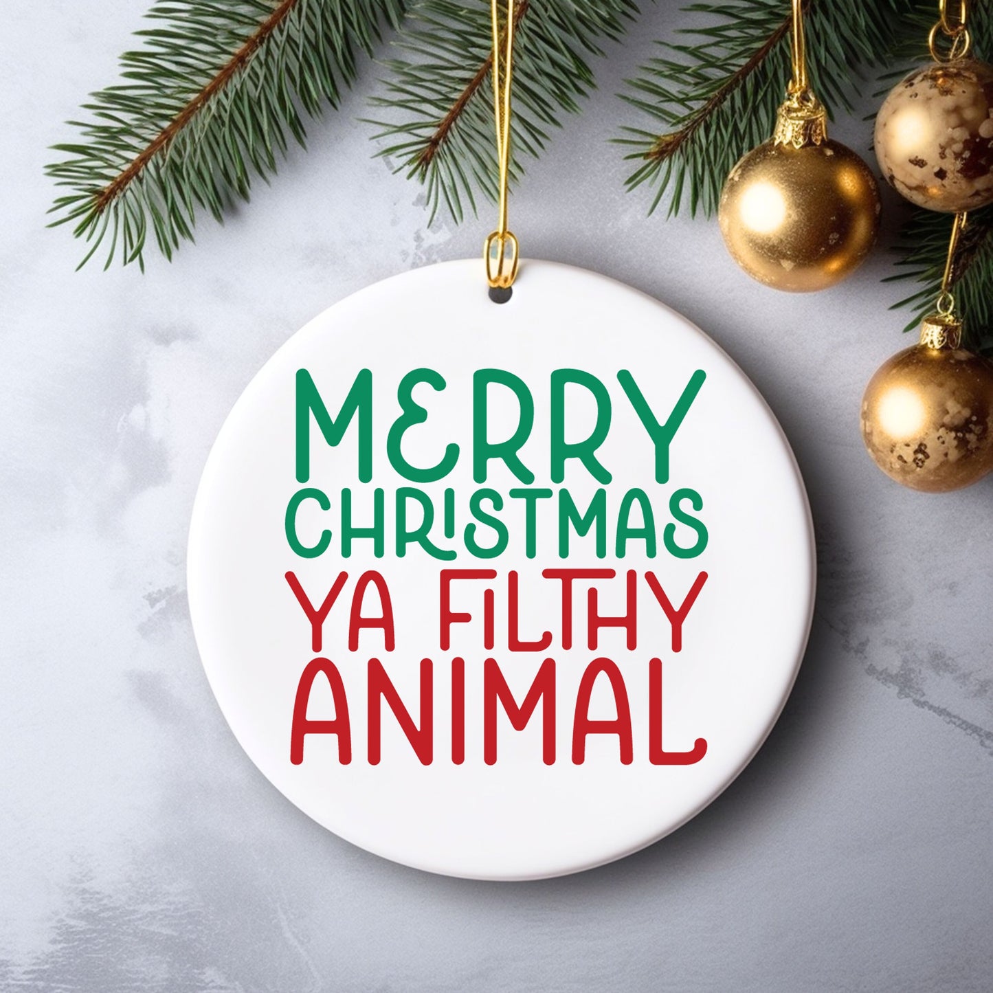 merry christmas ya filthy animal home alone ornament