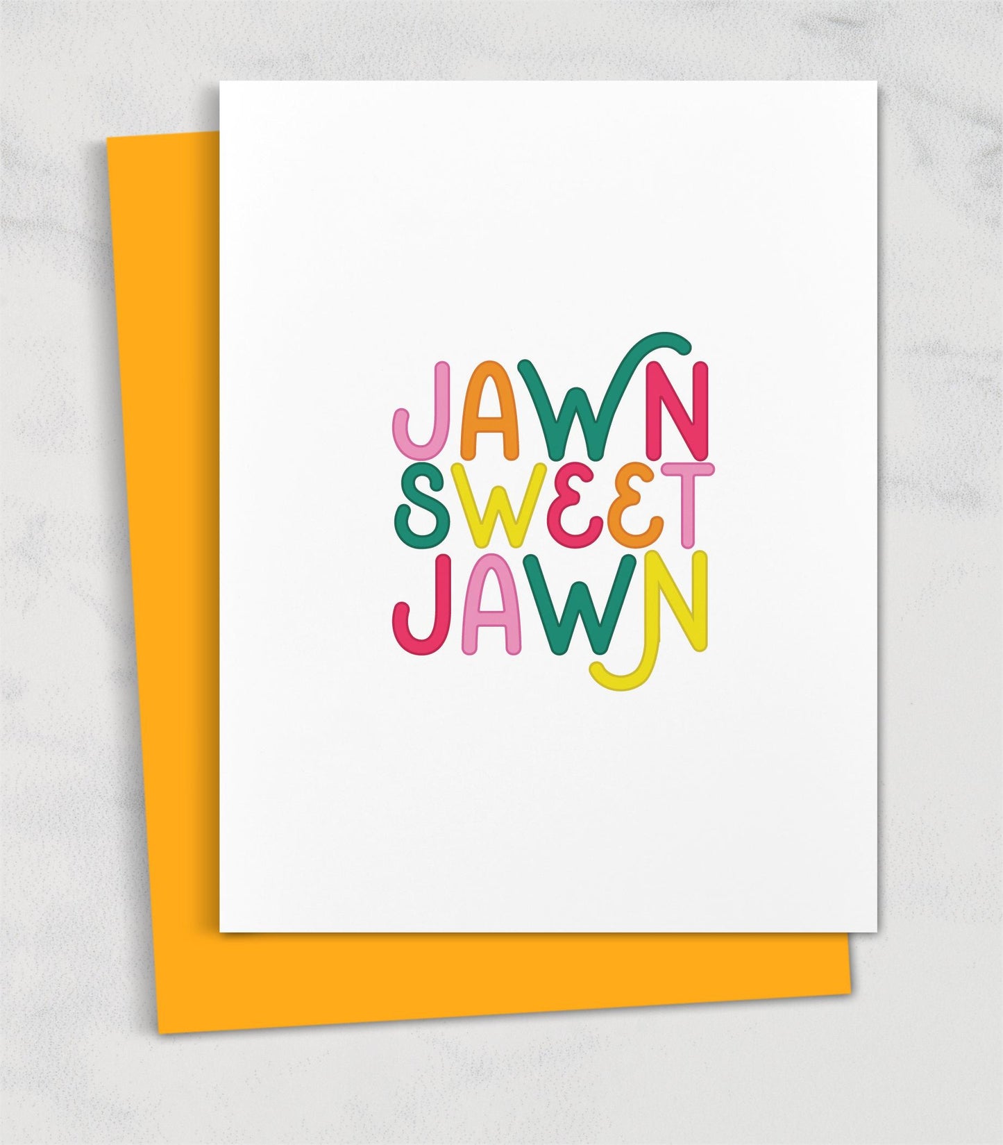 jawn sweet jawn / philly congratulations card for friend