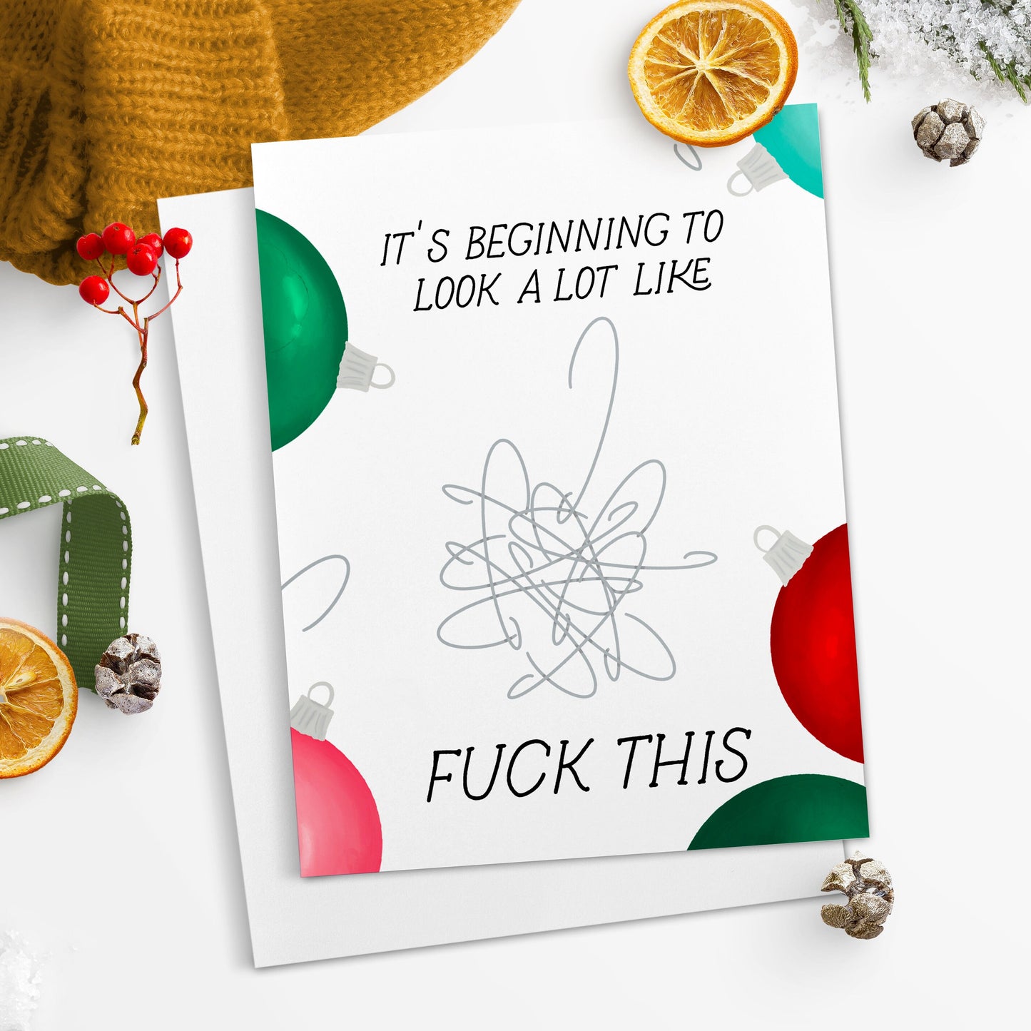 It's beginning to look a lot like Fuck This Funny Christmas Card for Coworker Boyfriend Christmas Card