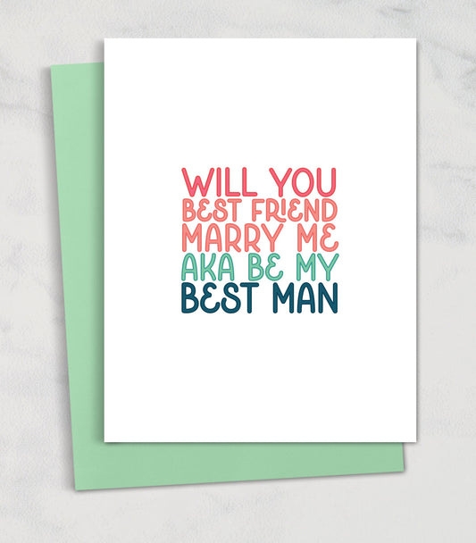 Best Man Card / Will you best friend marry me AKA be my best man