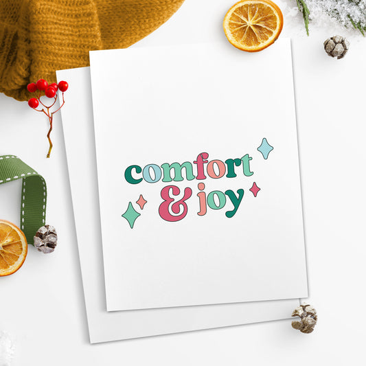 Christmas cards Holiday cards with envelopes Warm Wishes Cute Christmas Cards Comfort and Joy