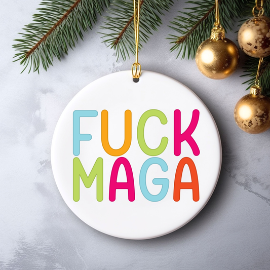 fuck maga christmas ornament