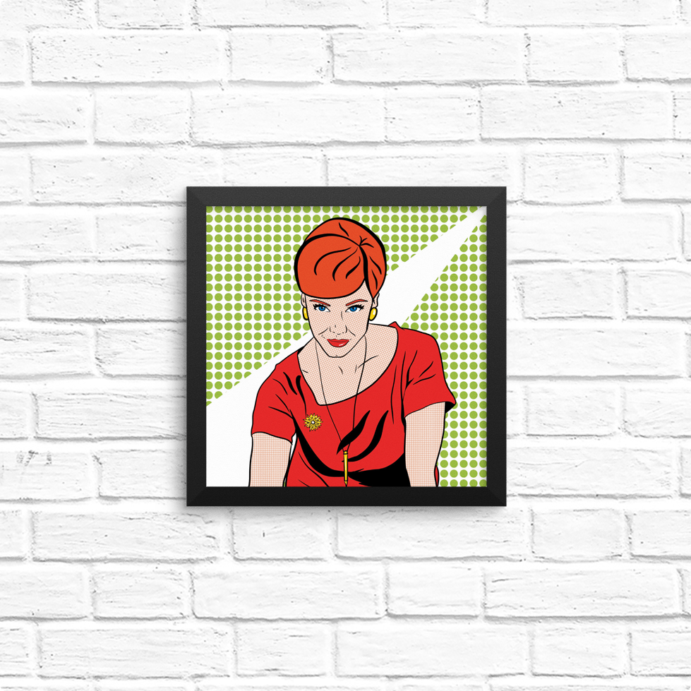 joanie mad men 8x8 print