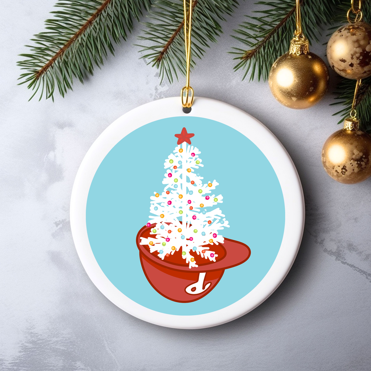philadelphia phillies ice cream helmet christmas tree ornament