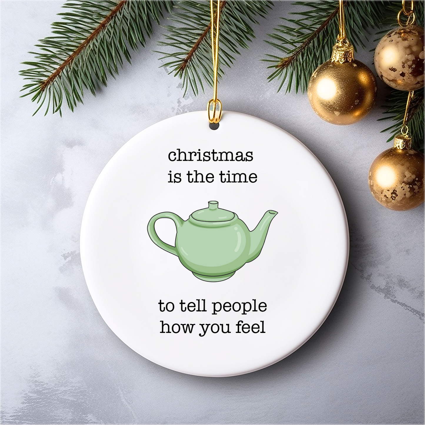 christmas is the time to tell people how you feel the office ornament