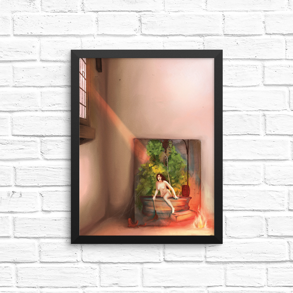 'truth coming out of her well...' 8x10 print