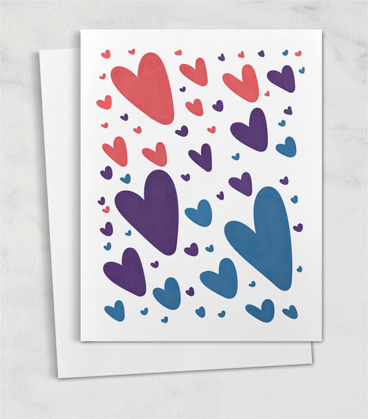 Bi Pride Gouache Hearts / Bisexual pride celebration