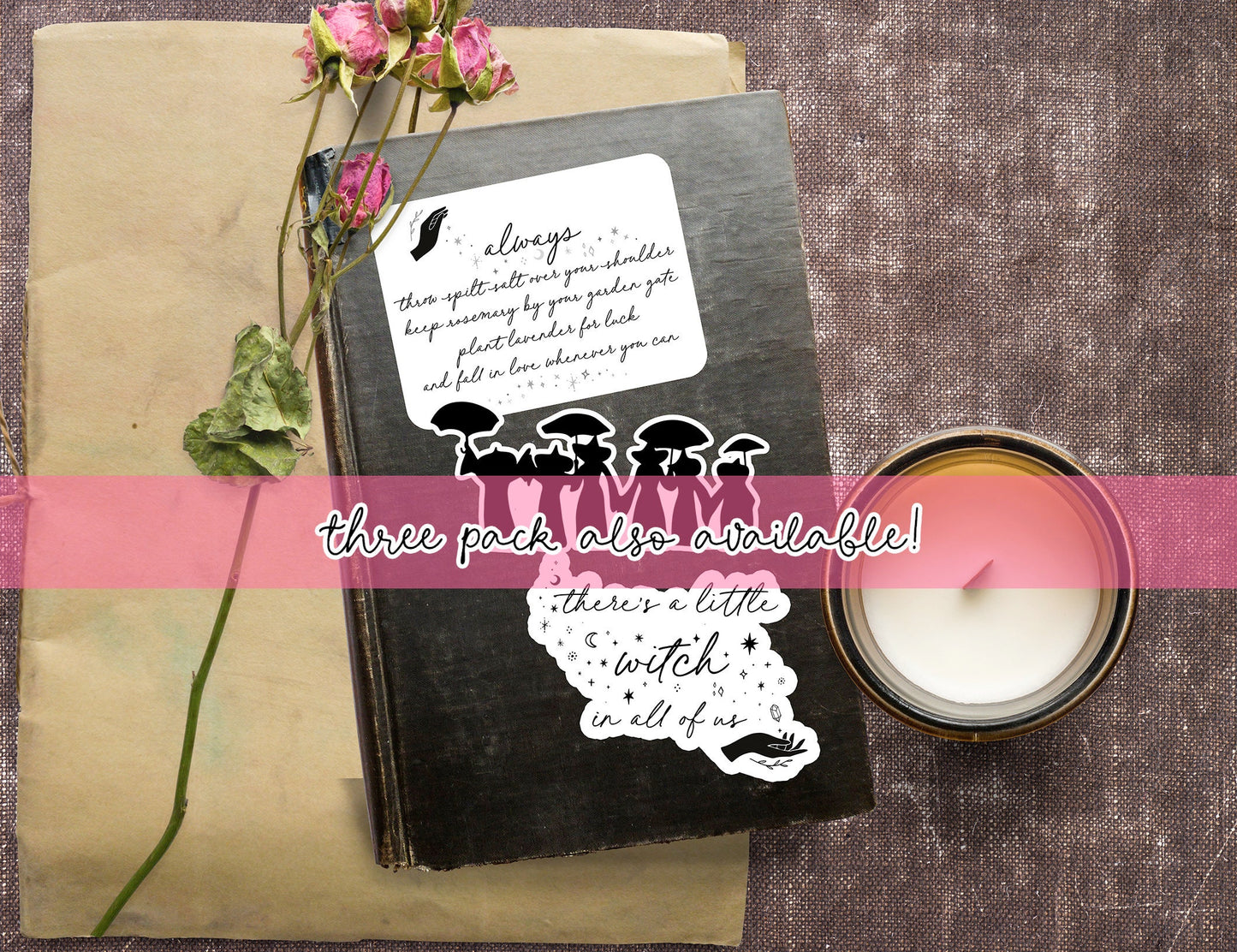 Practical Magic Sticker / Witchy Sticker / Kitchen witch / Laptop sticker / Water bottle sticker / Plant lavender for luck