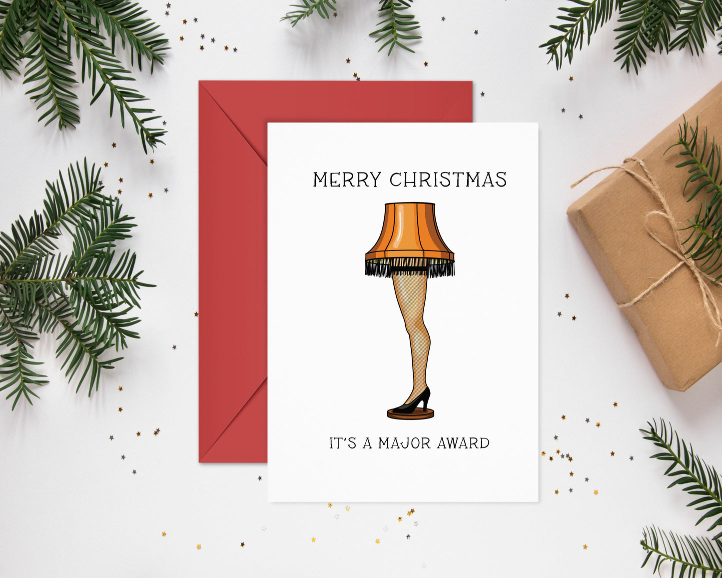 leg lamp a christmas story greeting card