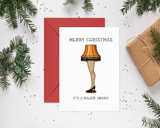 leg lamp a christmas story greeting card