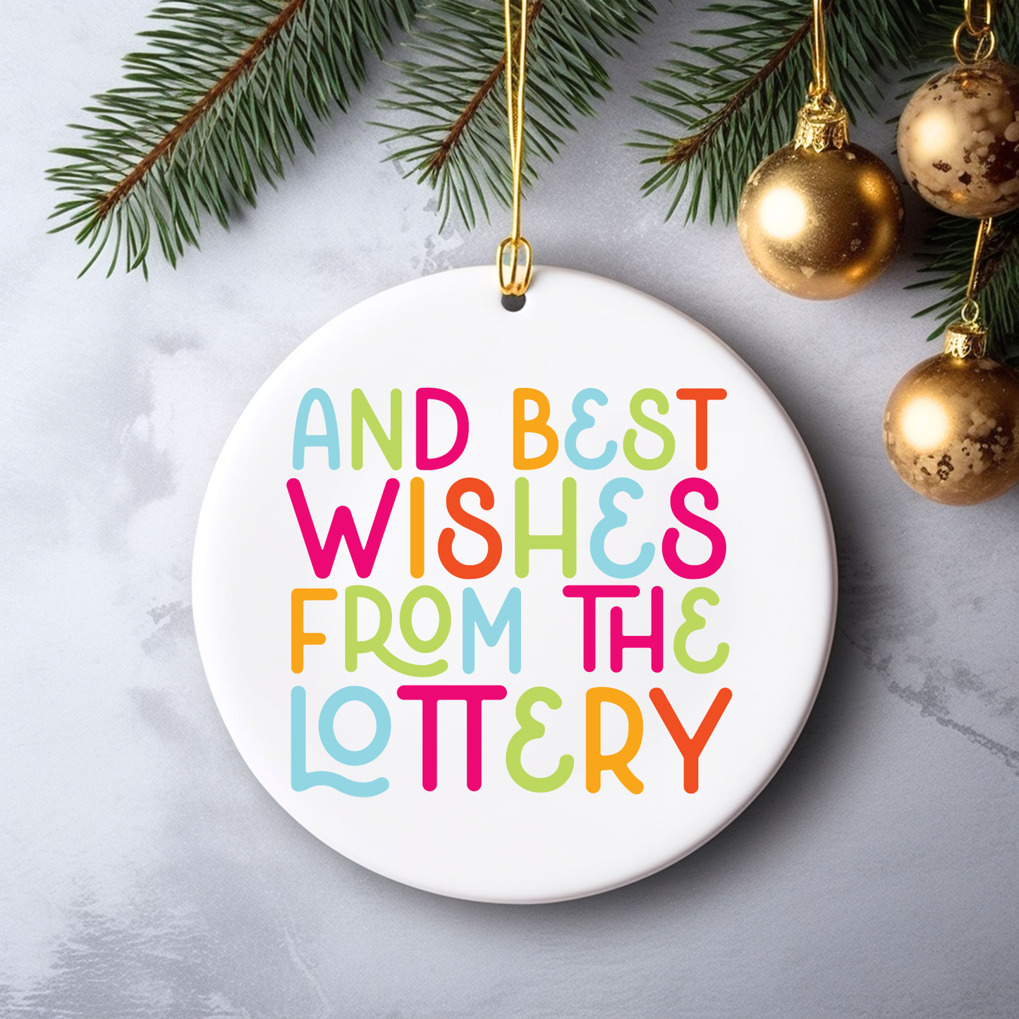 pennsylvania lottery christmas commercial ornament and best wishes from the lottery