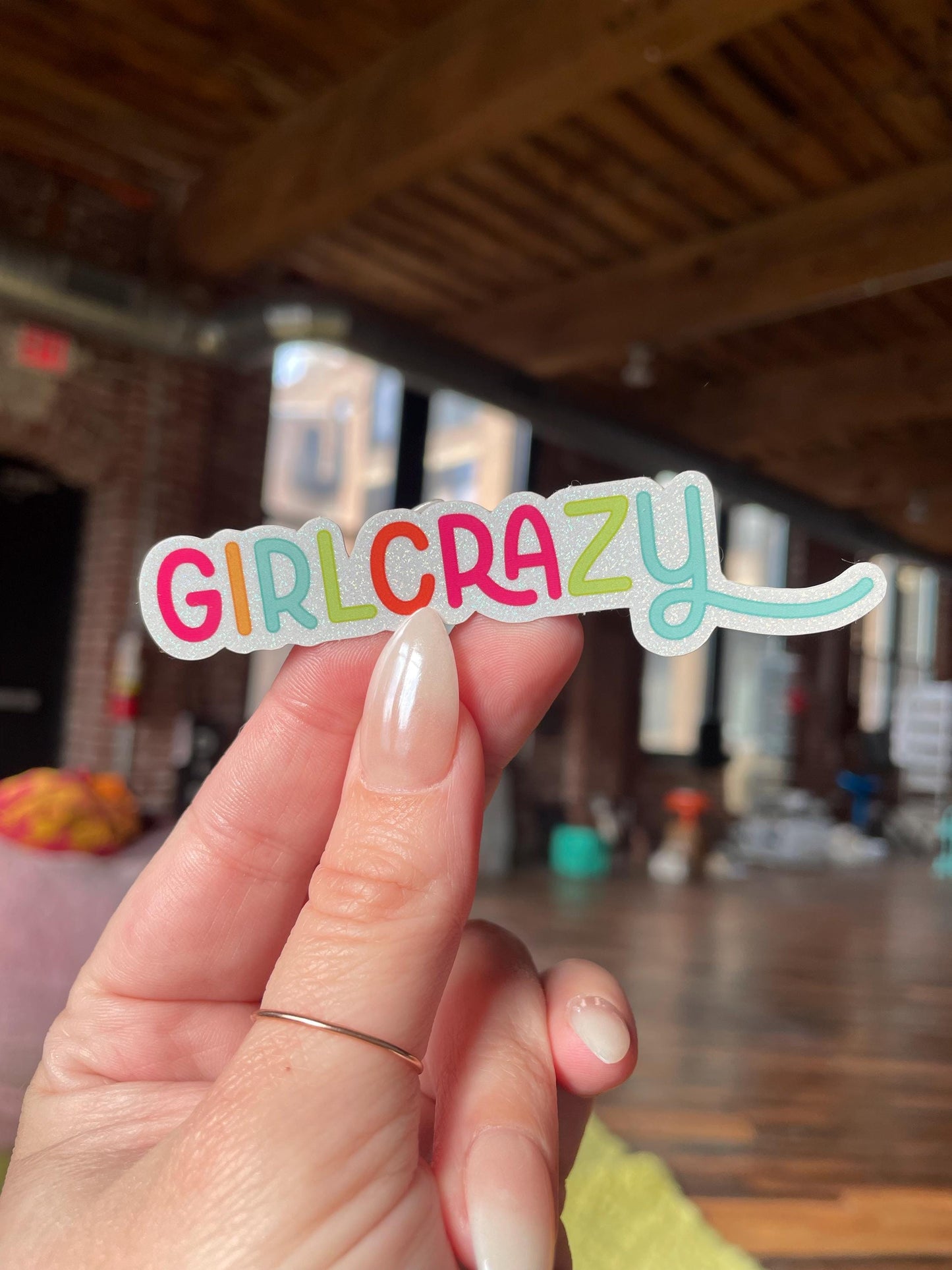 girlcrazy glitter sticker