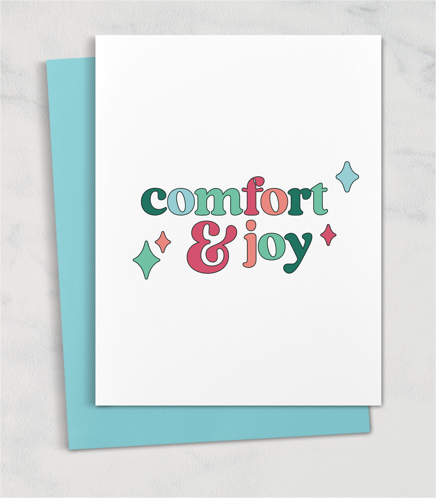 comfort and joy greeting card