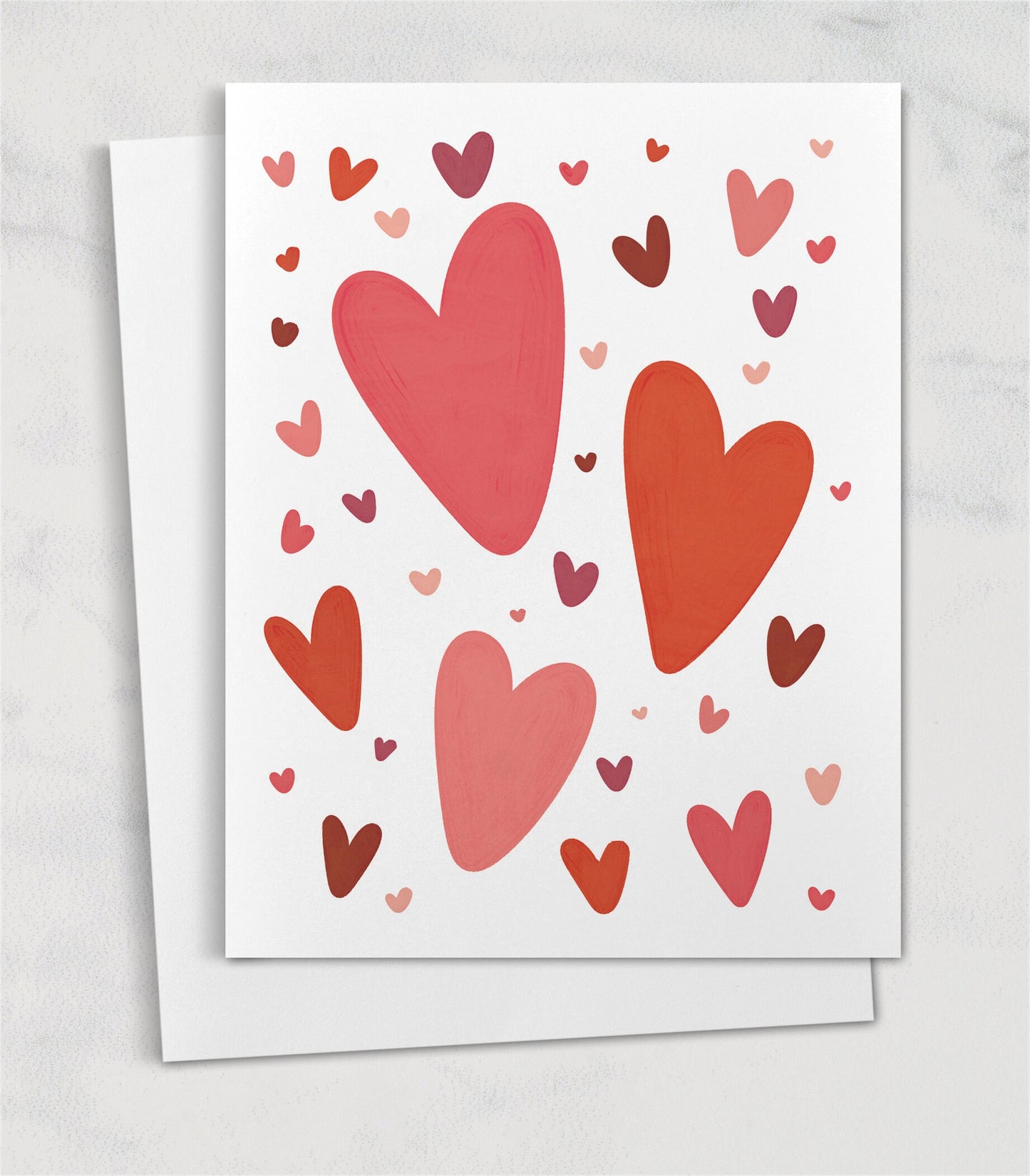 Gouache Hearts / Pretty Valentine Anniversary Card
