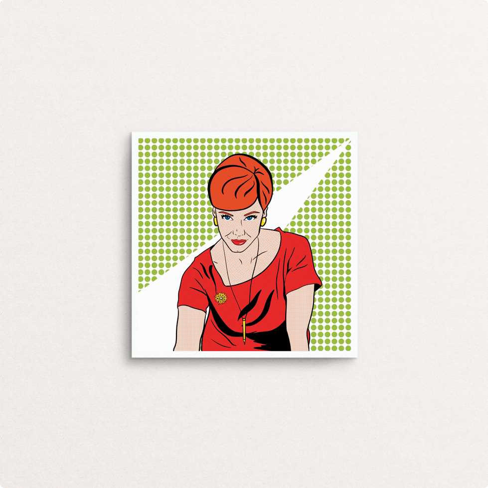 joanie mad men 8x8 print