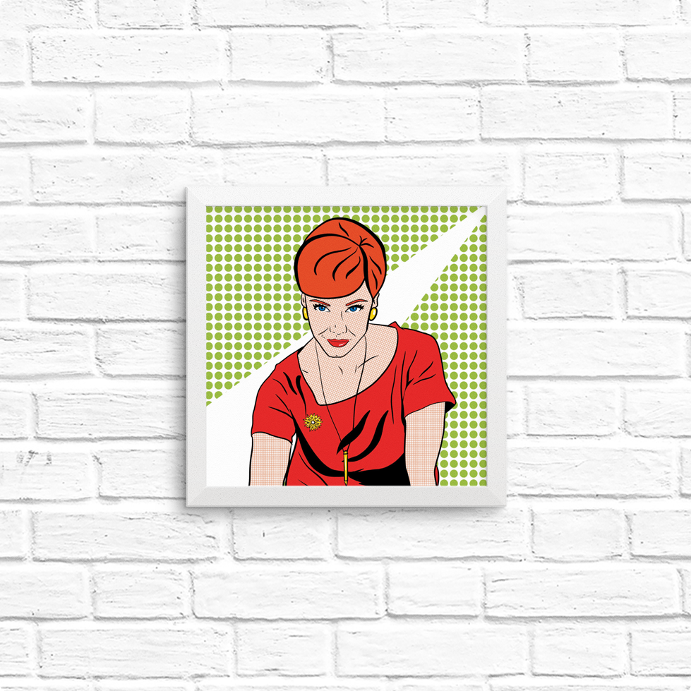 joanie mad men 8x8 print