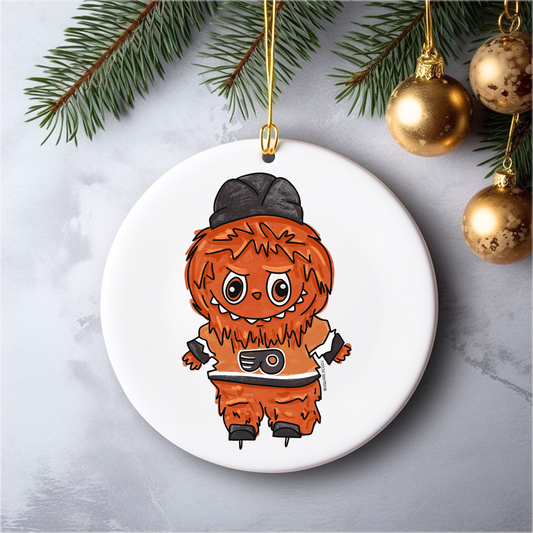 gritty labubu philly christmas ornament