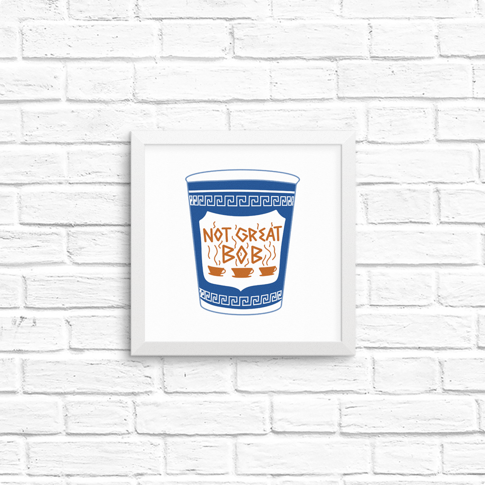 not great bob mad men 8x8 print