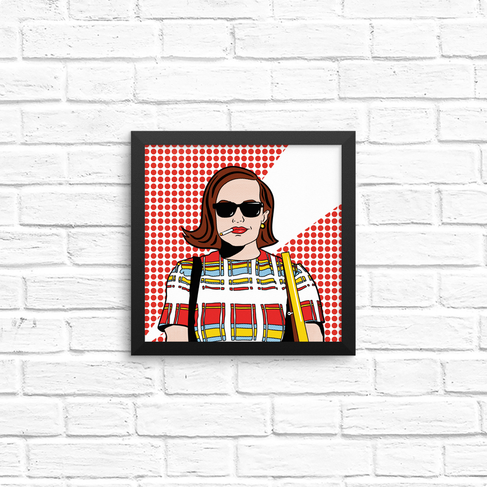 peggy olson mad men 8x8 print