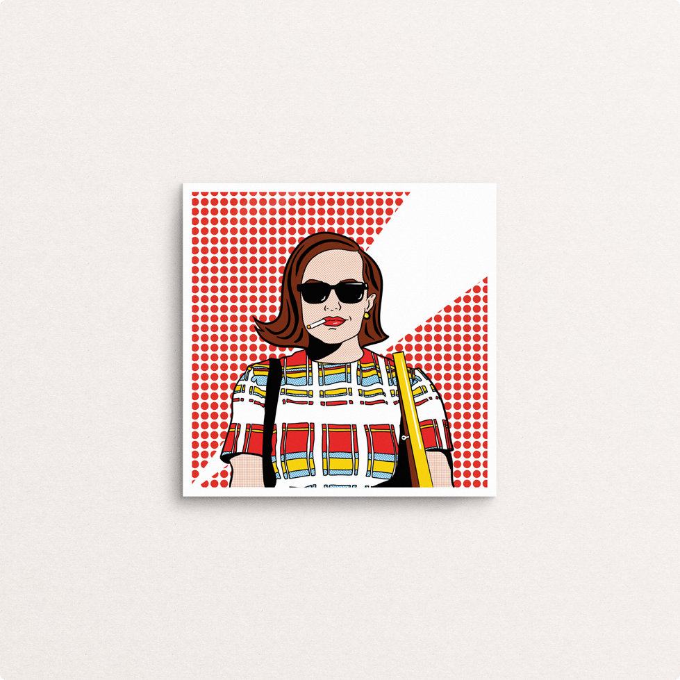 peggy olson mad men 8x8 print