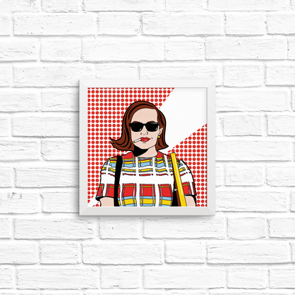 peggy olson mad men 8x8 print