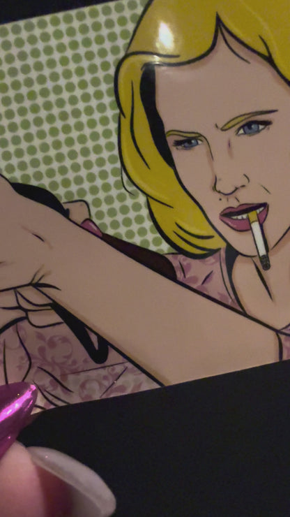 special angel betty draper from mad men sticker