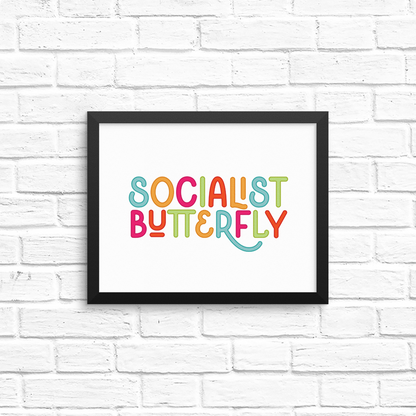 socialist butterfly 8x10 print