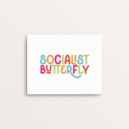 socialist butterfly 8x10 print
