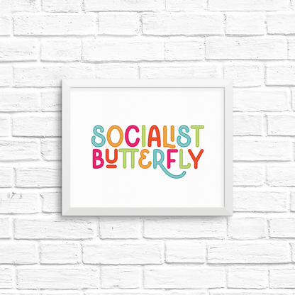 socialist butterfly 8x10 print