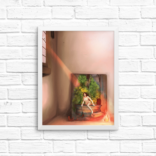 'truth coming out of her well...' 8x10 print