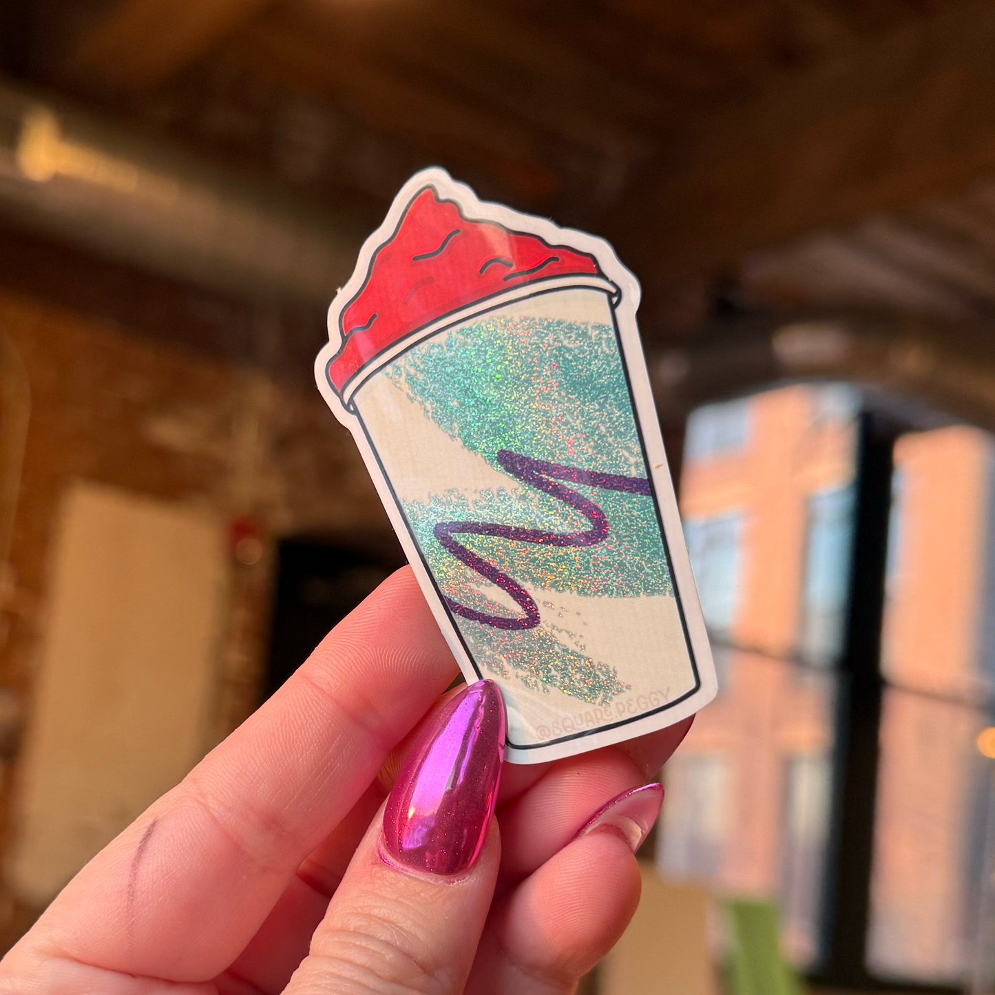 philly water ice glitter sticker